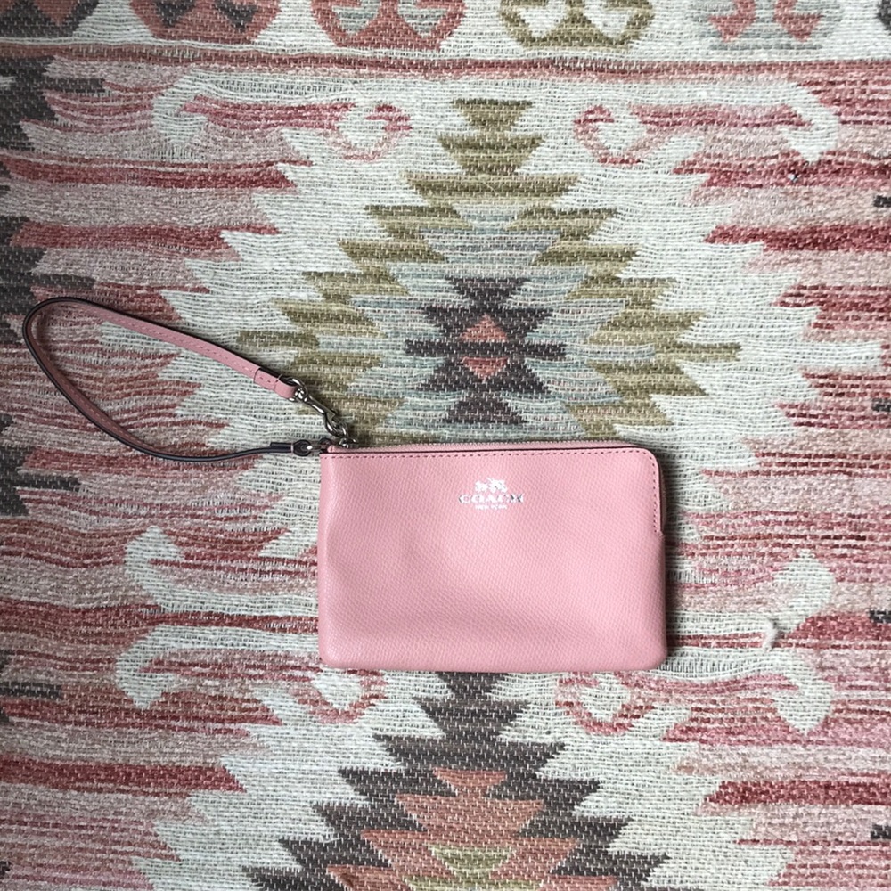 NEVER USED pink coach wristlet!